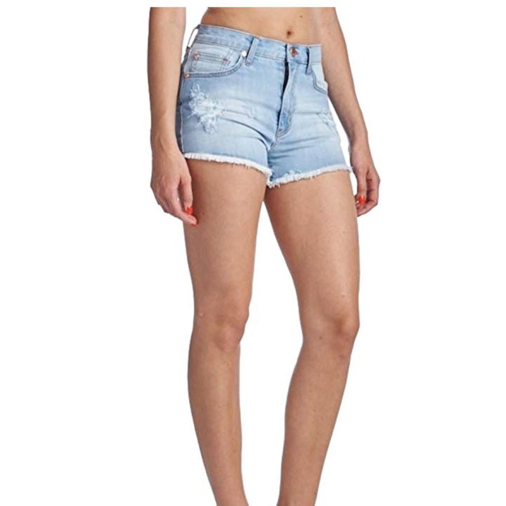 Angry Rabbit Premium Distressed High Rise Short - Picture 4 of 5